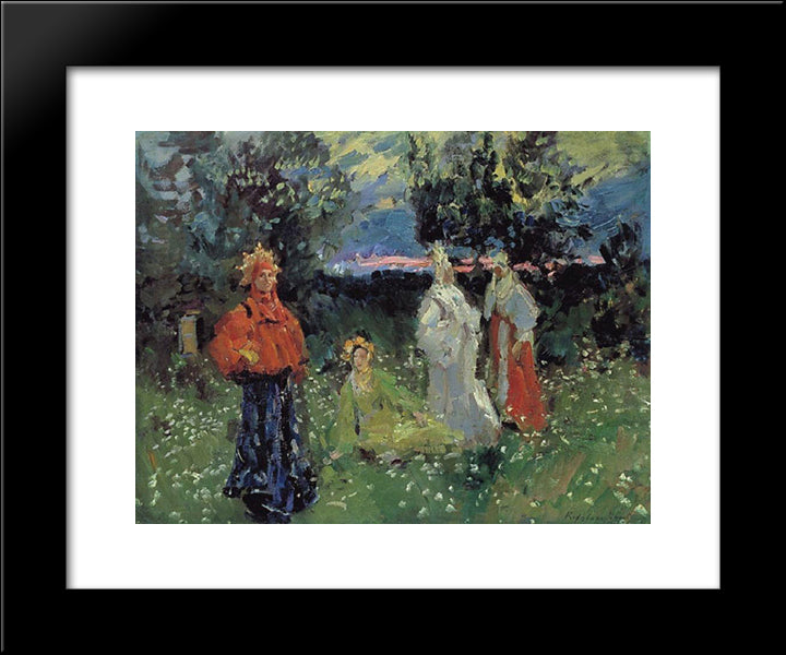 Spring Rituals 20x24 Black Modern Wood Framed Art Print Poster by Korovin, Konstantin