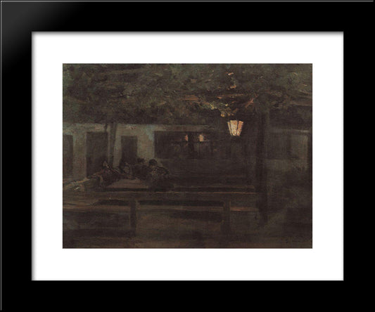 The Spanish Tavern 20x24 Black Modern Wood Framed Art Print Poster by Korovin, Konstantin
