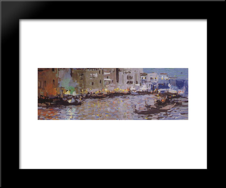 Venice 20x24 Black Modern Wood Framed Art Print Poster by Korovin, Konstantin