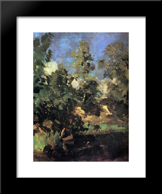Wind 20x24 Black Modern Wood Framed Art Print Poster by Korovin, Konstantin
