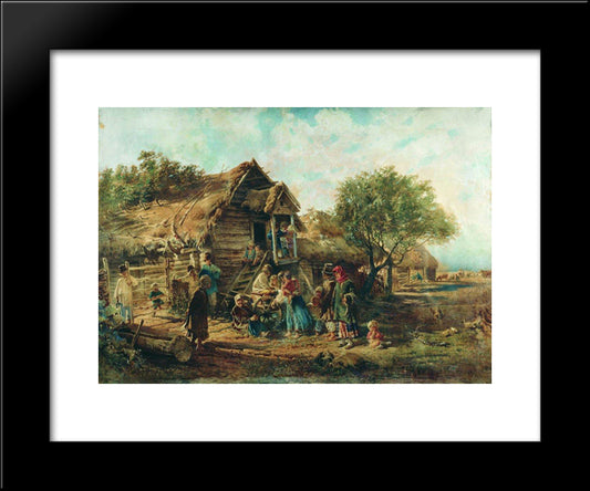 After The Market 20x24 Black Modern Wood Framed Art Print Poster by Makovsky, Konstantin