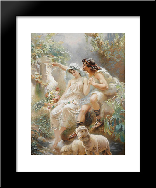 Allegorical Scene 20x24 Black Modern Wood Framed Art Print Poster by Makovsky, Konstantin