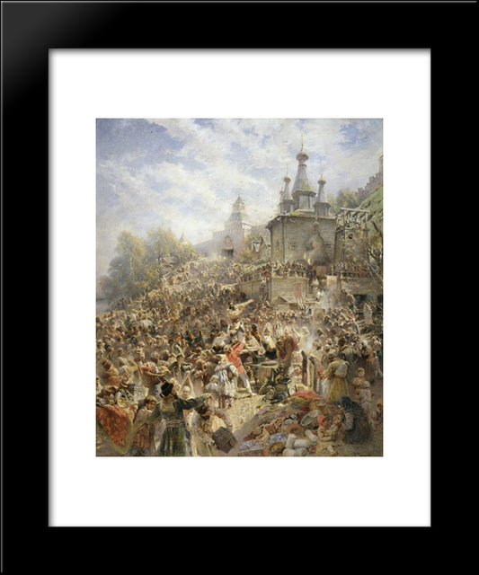 Appeal Of Minin 20x24 Black Modern Wood Framed Art Print Poster by Makovsky, Konstantin