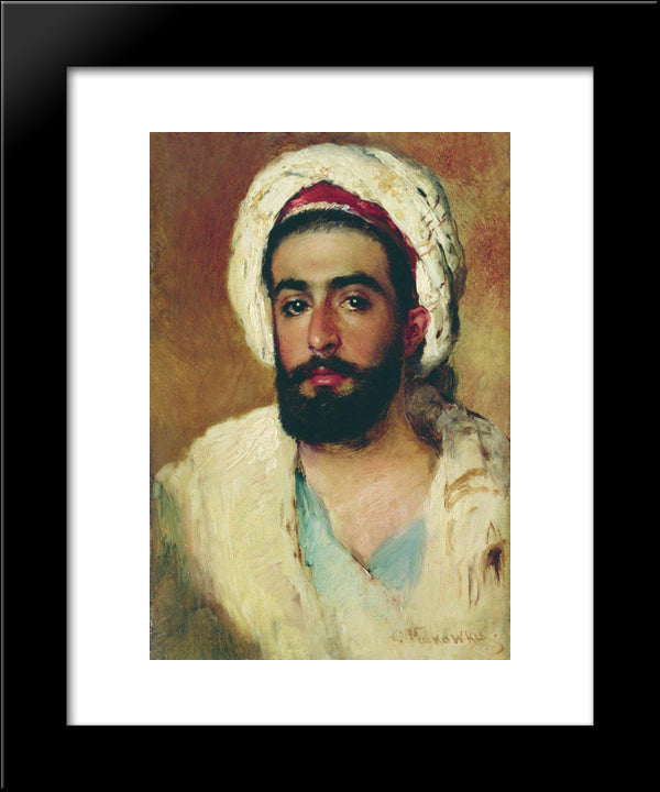 Bedouin 20x24 Black Modern Wood Framed Art Print Poster by Makovsky, Konstantin