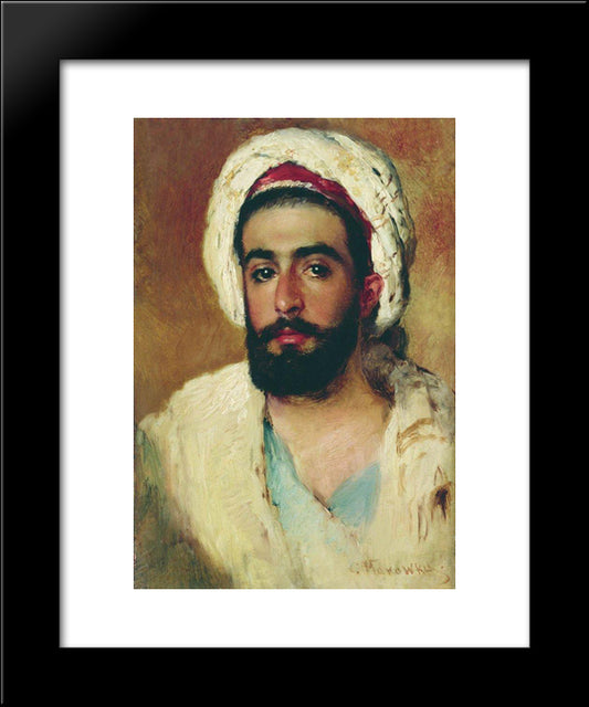 Bedouin 20x24 Black Modern Wood Framed Art Print Poster by Makovsky, Konstantin