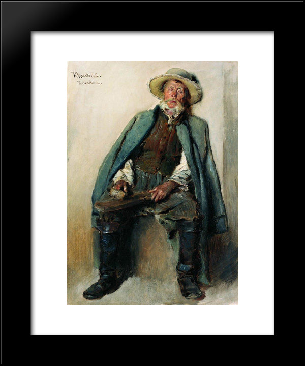 Blind Man 20x24 Black Modern Wood Framed Art Print Poster by Makovsky, Konstantin