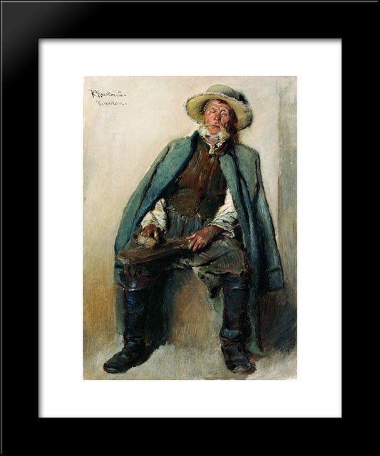 Blind Man 20x24 Black Modern Wood Framed Art Print Poster by Makovsky, Konstantin