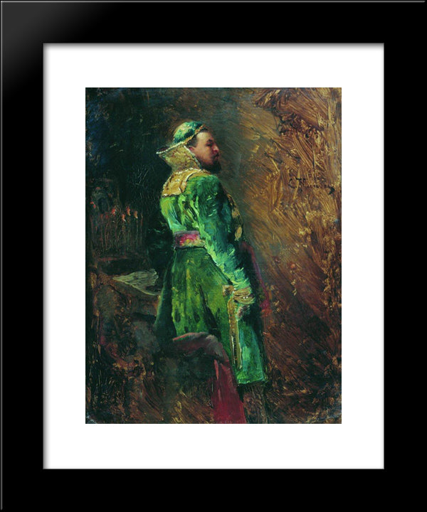 Boyar 20x24 Black Modern Wood Framed Art Print Poster by Makovsky, Konstantin