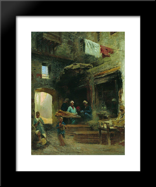 Cairo Court 20x24 Black Modern Wood Framed Art Print Poster by Makovsky, Konstantin