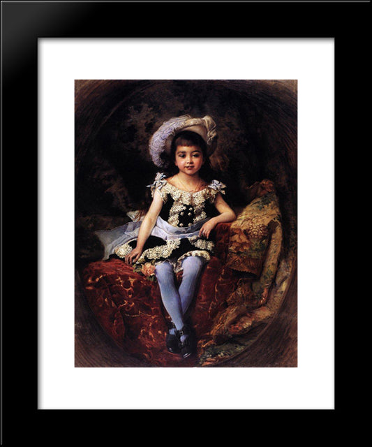 Child Portrait 20x24 Black Modern Wood Framed Art Print Poster by Makovsky, Konstantin
