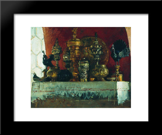 Cups 20x24 Black Modern Wood Framed Art Print Poster by Makovsky, Konstantin