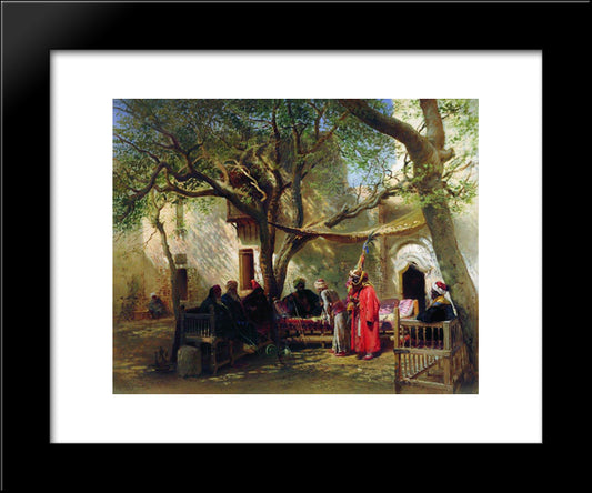 Dervishes In Cairo 20x24 Black Modern Wood Framed Art Print Poster by Makovsky, Konstantin