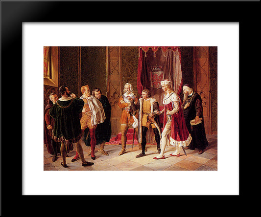 Difficult Negotiations 20x24 Black Modern Wood Framed Art Print Poster by Makovsky, Konstantin