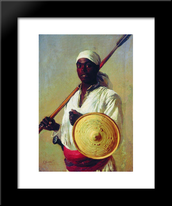 Egyptian Warrior 20x24 Black Modern Wood Framed Art Print Poster by Makovsky, Konstantin