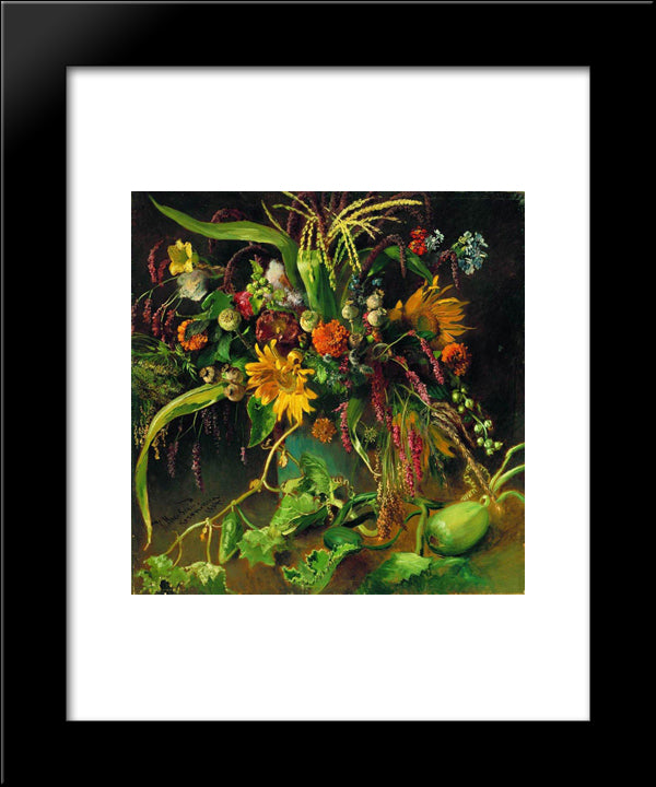 Flowers 1 20x24 Black Modern Wood Framed Art Print Poster by Makovsky, Konstantin