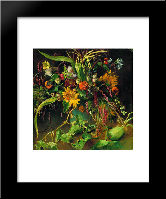 Flowers 1 20x24 Black Modern Wood Framed Art Print Poster by Makovsky, Konstantin