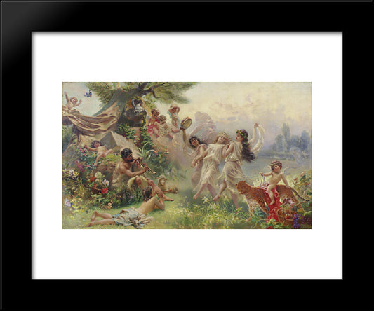 Happy Arcadia 20x24 Black Modern Wood Framed Art Print Poster by Makovsky, Konstantin