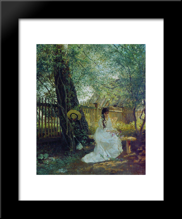In The Garden 20x24 Black Modern Wood Framed Art Print Poster by Makovsky, Konstantin