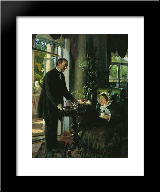 Landlady 20x24 Black Modern Wood Framed Art Print Poster by Makovsky, Konstantin