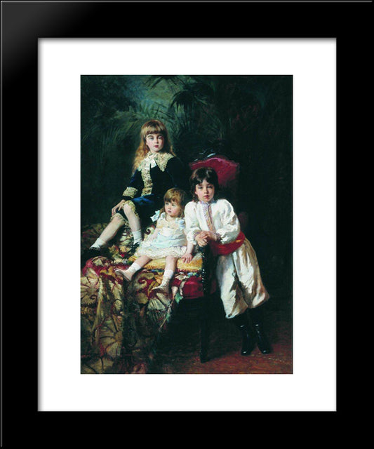 Mr. Balashov'S Children 20x24 Black Modern Wood Framed Art Print Poster by Makovsky, Konstantin