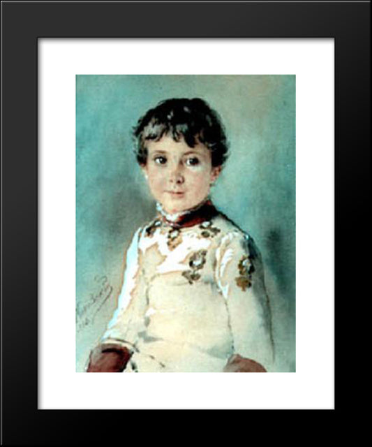 Niko Dadiani Baby 20x24 Black Modern Wood Framed Art Print Poster by Makovsky, Konstantin