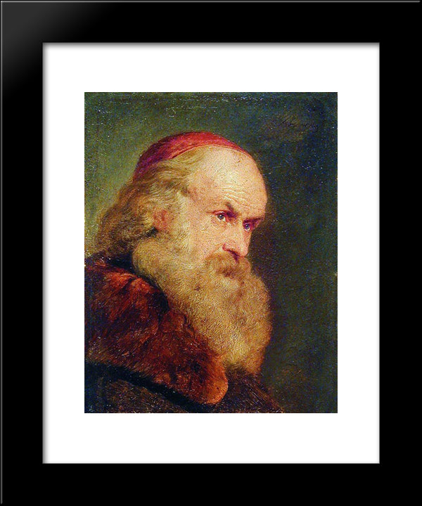 Portrait Of An Old Man 20x24 Black Modern Wood Framed Art Print Poster by Makovsky, Konstantin