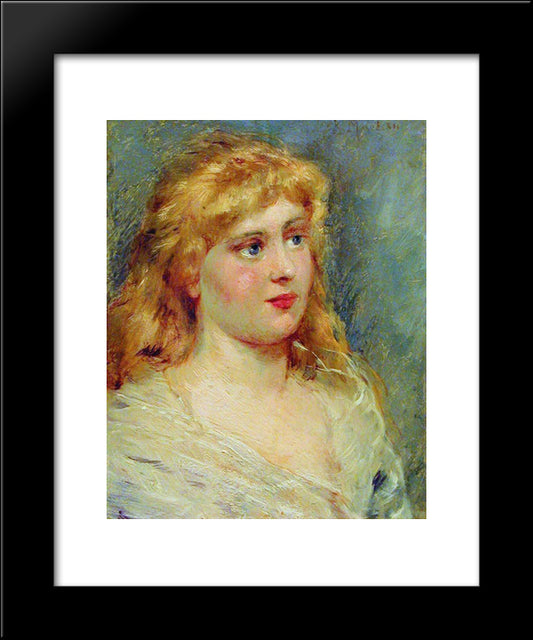 Portrait Of Blonde 20x24 Black Modern Wood Framed Art Print Poster by Makovsky, Konstantin