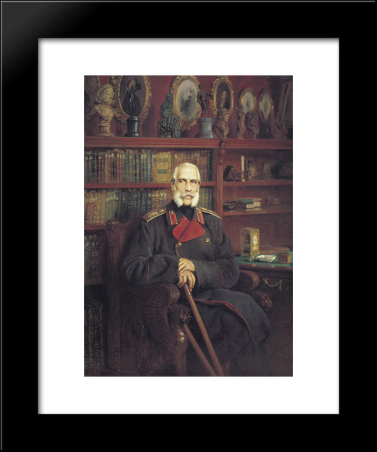 Portrait Of Count Sergei Grigoriyevich Stroganov 20x24 Black Modern Wood Framed Art Print Poster by Makovsky, Konstantin