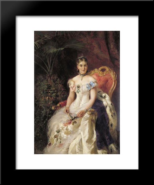 Portrait Of Countess Maria Mikhailovna Volkonskaya 20x24 Black Modern Wood Framed Art Print Poster by Makovsky, Konstantin