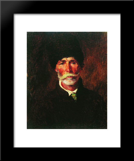 Portrait Of E.Gilechenko 20x24 Black Modern Wood Framed Art Print Poster by Makovsky, Konstantin