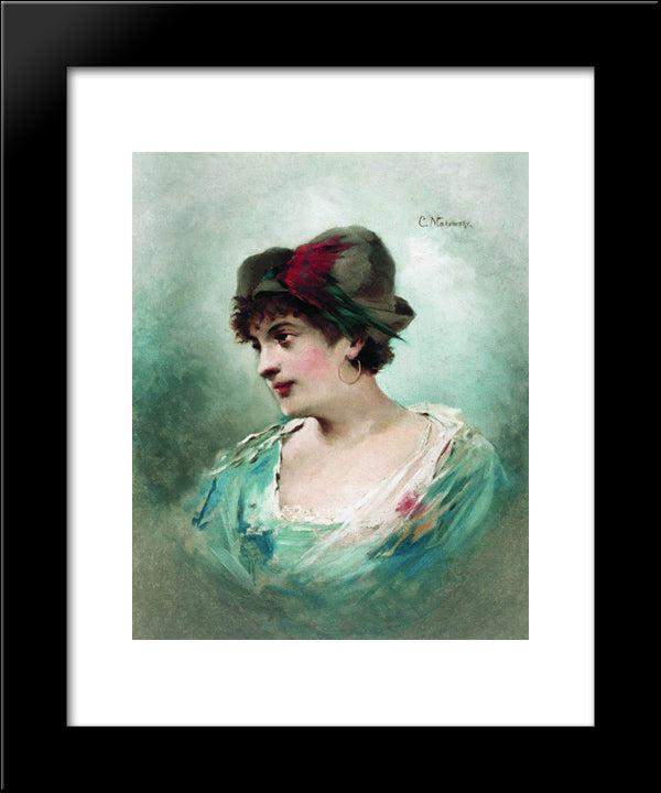 Portrait Of Maria Petipa 20x24 Black Modern Wood Framed Art Print Poster by Makovsky, Konstantin