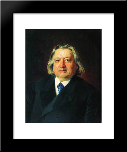 Portrait Of Ossip Petrov 20x24 Black Modern Wood Framed Art Print Poster by Makovsky, Konstantin