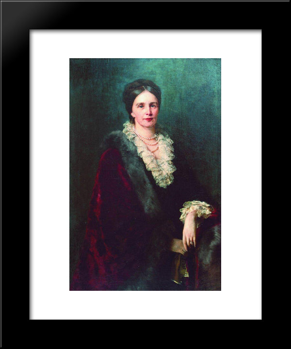 Portrait Of P.Uvarova 20x24 Black Modern Wood Framed Art Print Poster by Makovsky, Konstantin