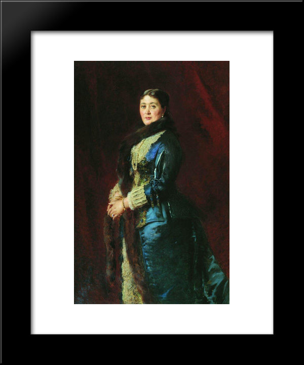 Portrait Of Princess M.Orlova-Davydova 20x24 Black Modern Wood Framed Art Print Poster by Makovsky, Konstantin