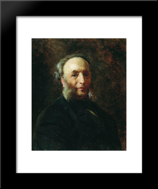 Portrait Of The Artist Ivan Aivazovsky 20x24 Black Modern Wood Framed Art Print Poster by Makovsky, Konstantin