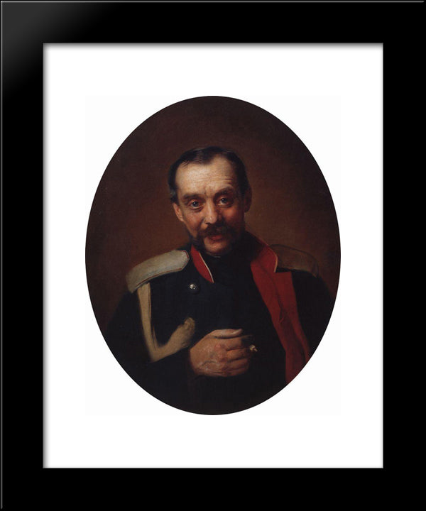 Portrait Of The Composer Cesar A. Kyui 20x24 Black Modern Wood Framed Art Print Poster by Makovsky, Konstantin