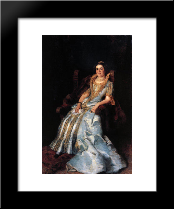 Portrait Of V.Morozova 20x24 Black Modern Wood Framed Art Print Poster by Makovsky, Konstantin