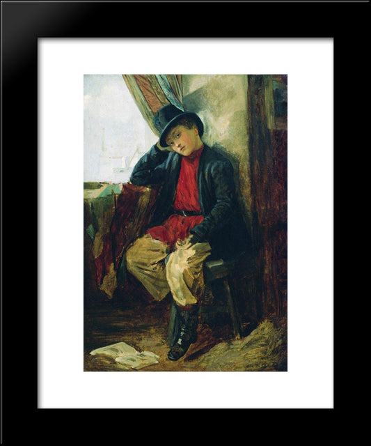 Portrait Of Vladimir Makovsky In Childhood 20x24 Black Modern Wood Framed Art Print Poster by Makovsky, Konstantin