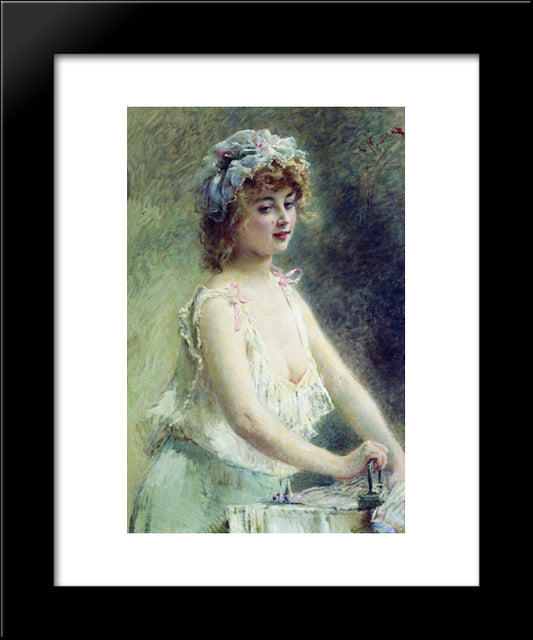 Presser 20x24 Black Modern Wood Framed Art Print Poster by Makovsky, Konstantin