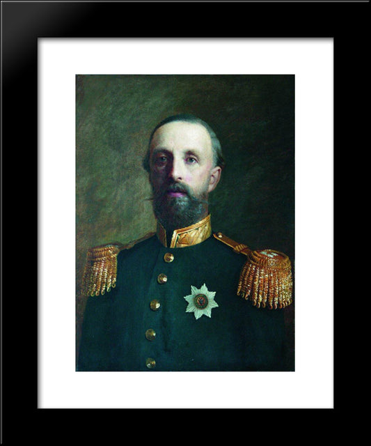 Prince Oscar Bernadotte, Duke Of Ostgotlandiya 20x24 Black Modern Wood Framed Art Print Poster by Makovsky, Konstantin