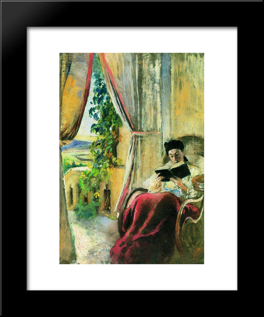 Reading 20x24 Black Modern Wood Framed Art Print Poster by Makovsky, Konstantin