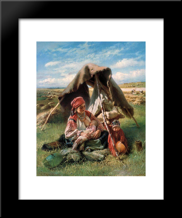 Reaper 20x24 Black Modern Wood Framed Art Print Poster by Makovsky, Konstantin