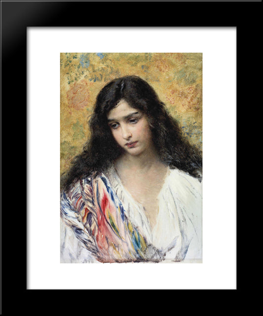 Russian Beauty 20x24 Black Modern Wood Framed Art Print Poster by Makovsky, Konstantin