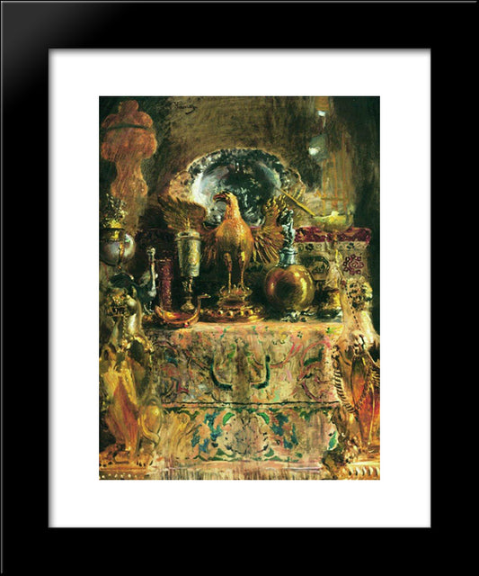 Still Life (Palace Of Facets) 20x24 Black Modern Wood Framed Art Print Poster by Makovsky, Konstantin