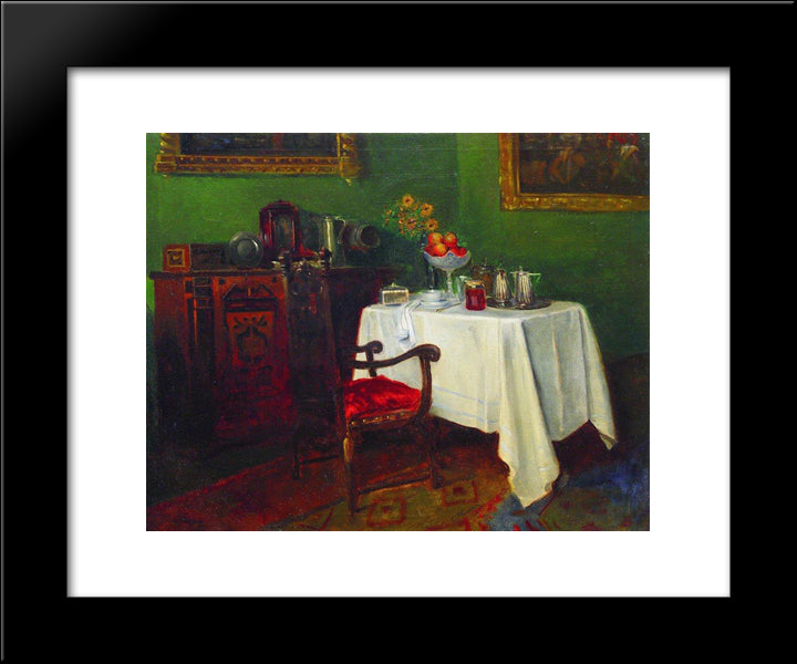 Still Life In An Interior 20x24 Black Modern Wood Framed Art Print Poster by Makovsky, Konstantin