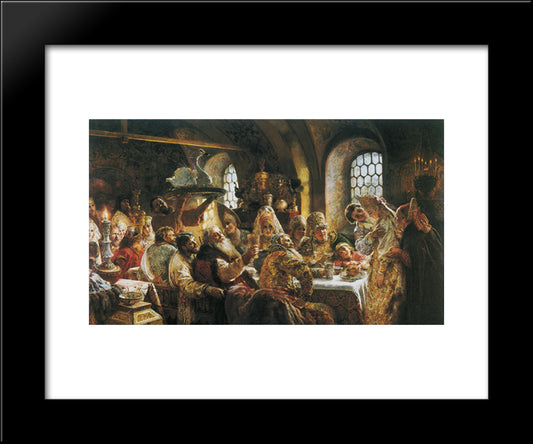 The Boyars' Wedding 20x24 Black Modern Wood Framed Art Print Poster by Makovsky, Konstantin