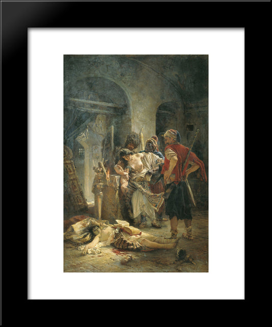 The Bulgarian Martyresses 20x24 Black Modern Wood Framed Art Print Poster by Makovsky, Konstantin