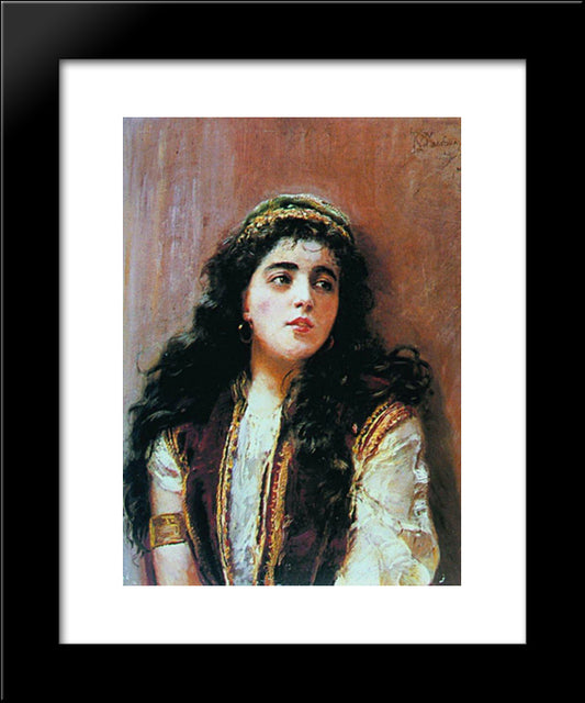 Turk 20x24 Black Modern Wood Framed Art Print Poster by Makovsky, Konstantin