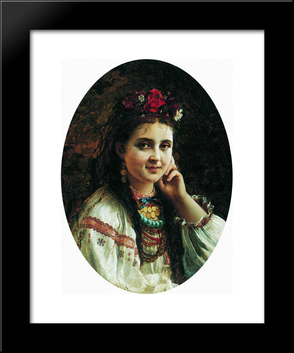 Ukrainian 20x24 Black Modern Wood Framed Art Print Poster by Makovsky, Konstantin