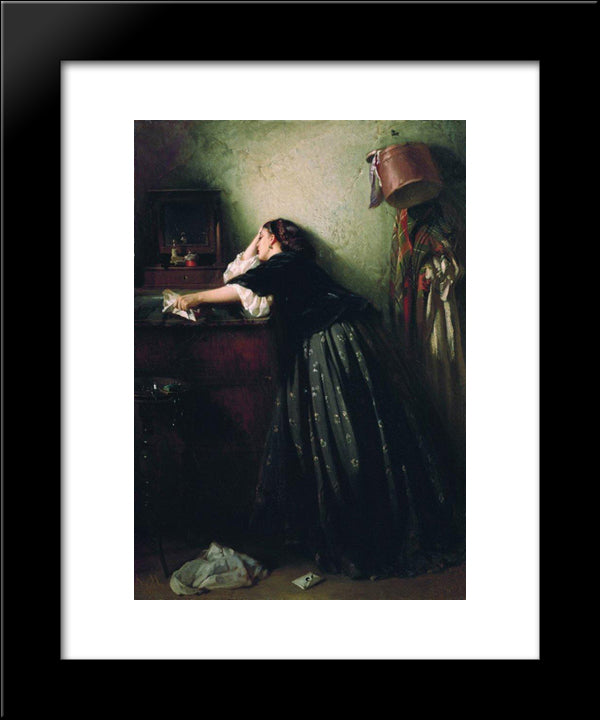 Widow 20x24 Black Modern Wood Framed Art Print Poster by Makovsky, Konstantin